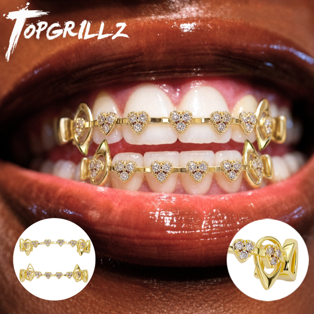 Body Jewelry Men - TOPGRILLZ Holle Hart Tanden Grillz Set