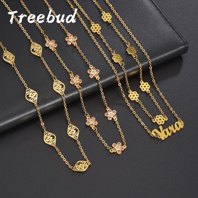 Body Jewelry Names - Treebud gepersonaliseerde aangepaste namen buikketting roestvrij