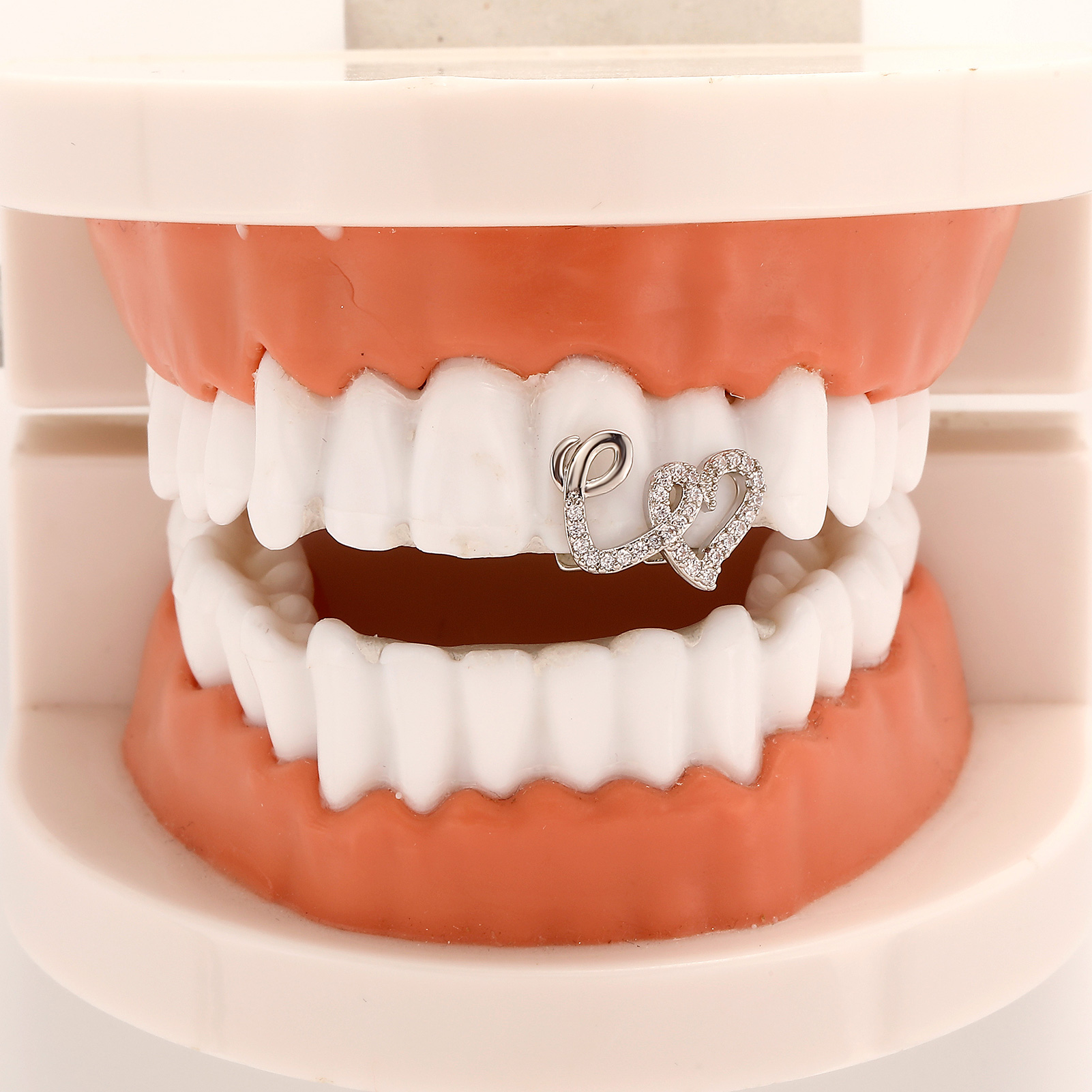 TOPGRILLZ Dubbele Hart Tanden  - Body Jewelry Men recensie en prijs