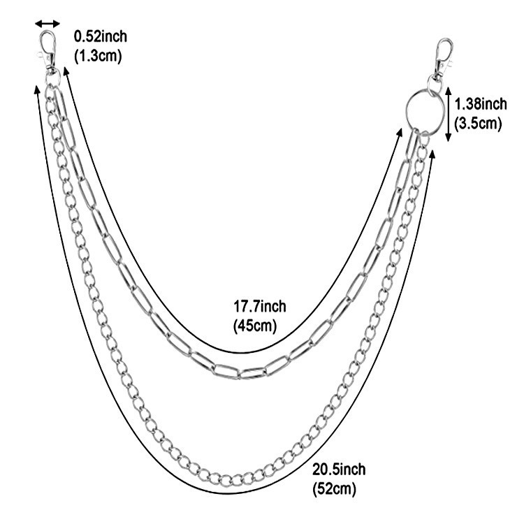 Dubbele ketting metalen cirkel - Body Jewelry Men recensie en prijs