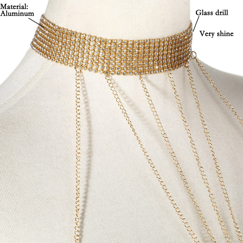 Goud Kleur Body Chain Vrouwen  - Body Jewelry Sale recensie en prijs
