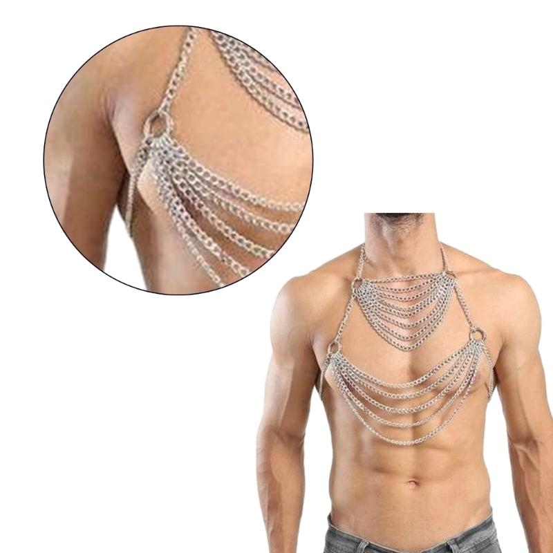 Y5GC Punk Body Chain Harness f - Body Jewelry Men recensie en prijs