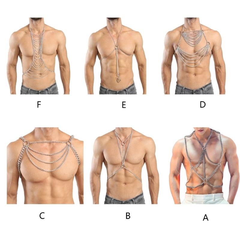 Y5GC Punk Body Chain Harness f - Body Jewelry Men recensie en prijs