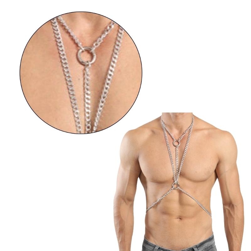 Y5GC Punk Body Chain Harness f - Body Jewelry Men recensie en prijs